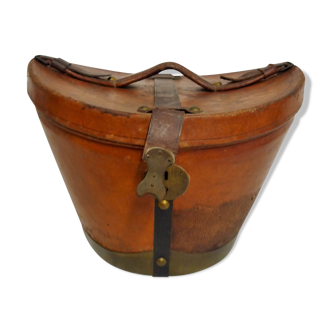 Boîte à chapeau en cuir
