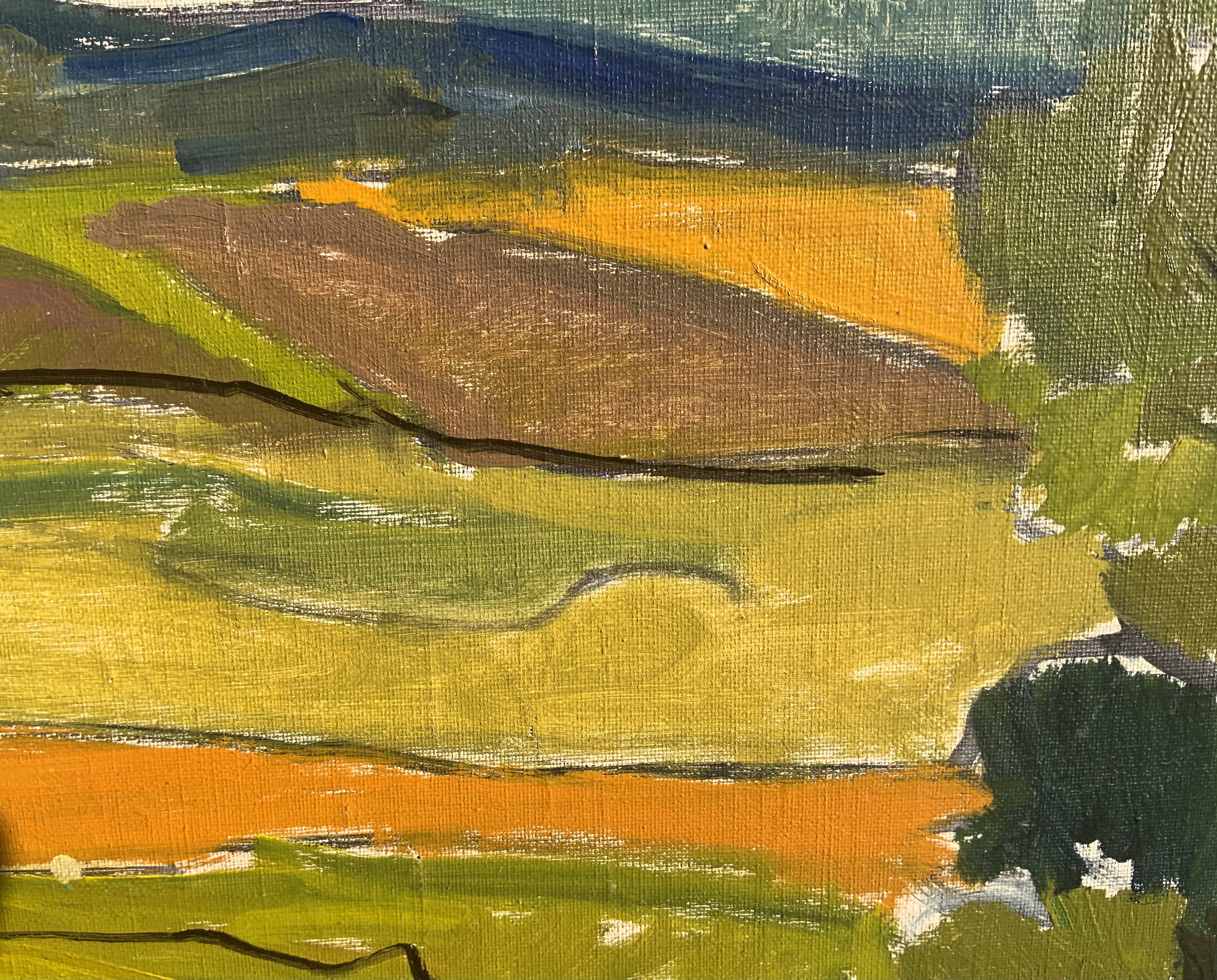 Vintage Oil on Canvas Landscaoe by Svan Grandin 1960s