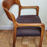 Pair of Baumann armchairs, model "sled", 1960