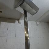 Modernist floor lamp in polished aluminum