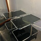 Set of 2 rolling tables, chic and refined