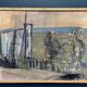 Original Swedish Oil on Canvas – “Abstract Landscape” by S. Hamlet – Dated 1960 – Vintage and Framed – 66 × 48 cm (26" × 18.9")