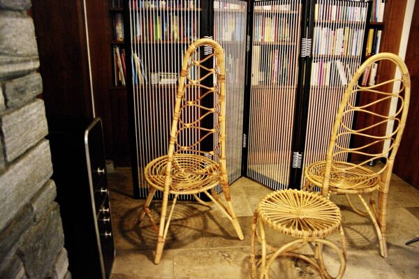 ENSEMBLE DE SALON VINTAGE EN BAMBOU  1960