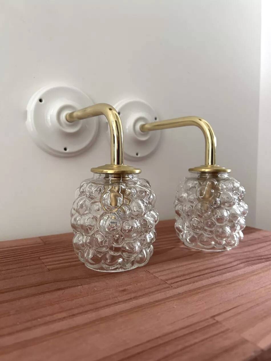 Bubble glass wall lights