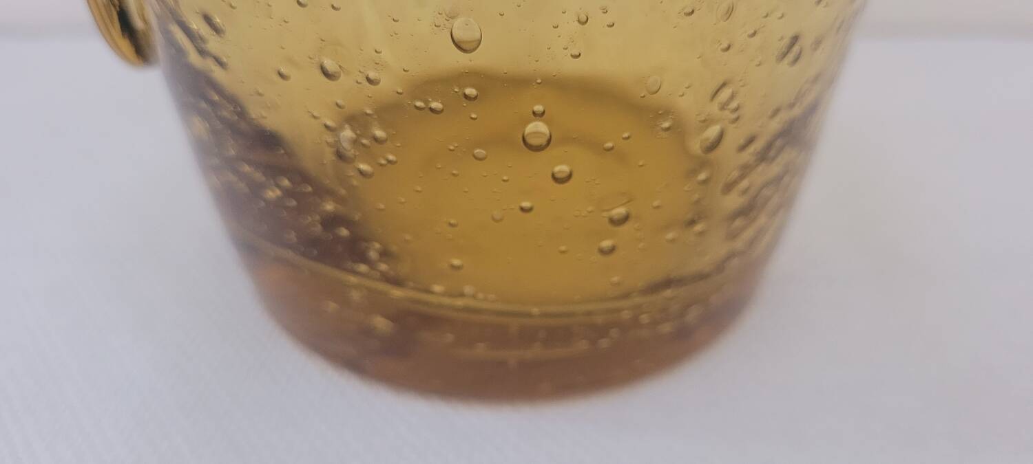 Pichet en verre bullé soufflé