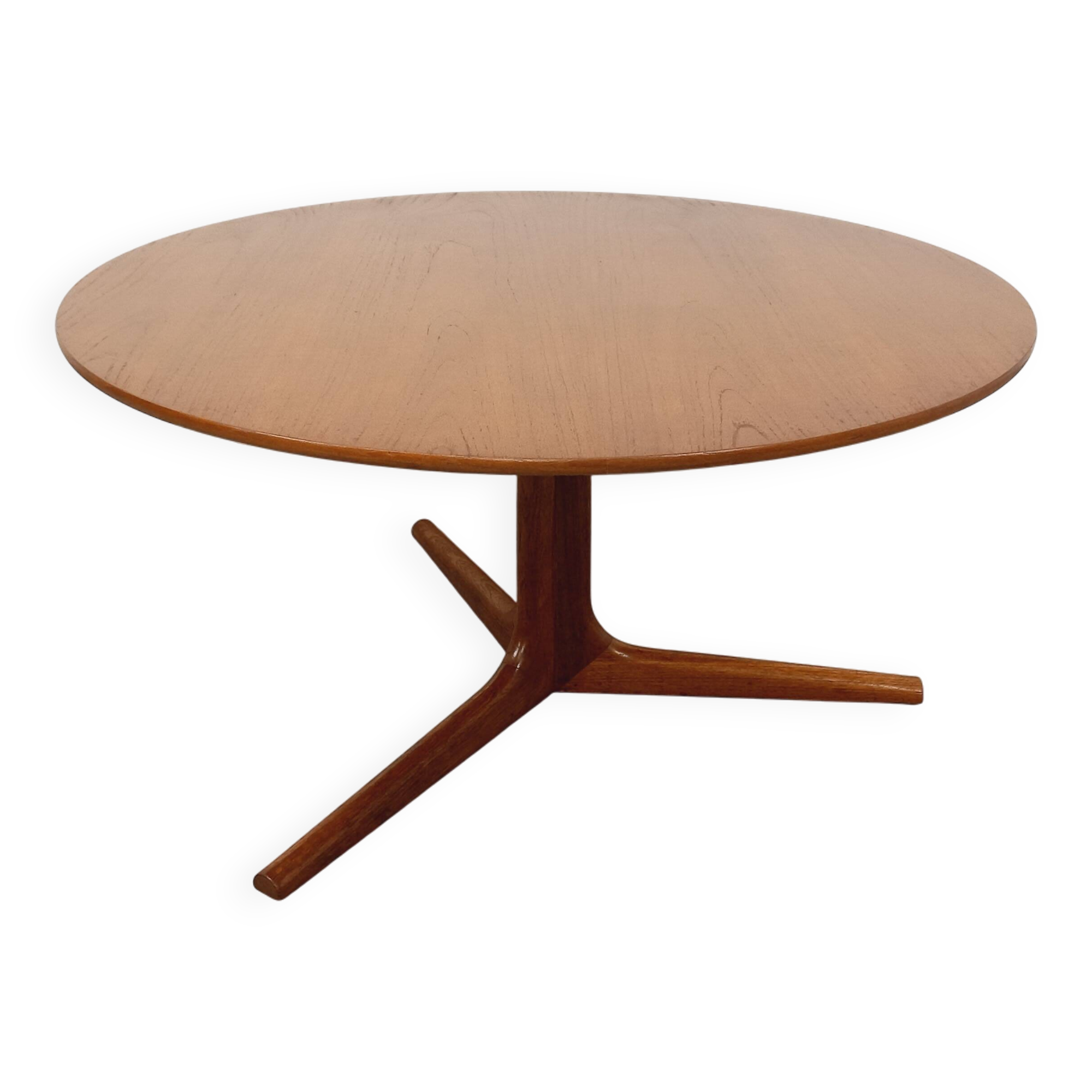Bernhard Pedersen & Son Vintage Danish Scandinavian Round Coffee Table Teak