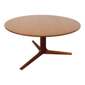 Table basse ronde scandinave danoise vintage Bernhard Pedersen & Son teck