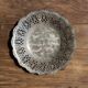 Small vintage silver-plated metal tray with openwork floral patterns D20 H3