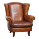 Fauteuil à oreilles en peau de mouton