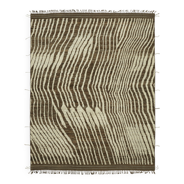 Handmade Turkish One of a Kind 286 cm x 370 cm Brown Wool Carpet
