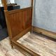 Parisian Louis XVI style four-poster bed in mahogany and gilded bronze circa 1850