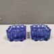 Two candle holders from Danish Holmegaard glassworks, 1968s