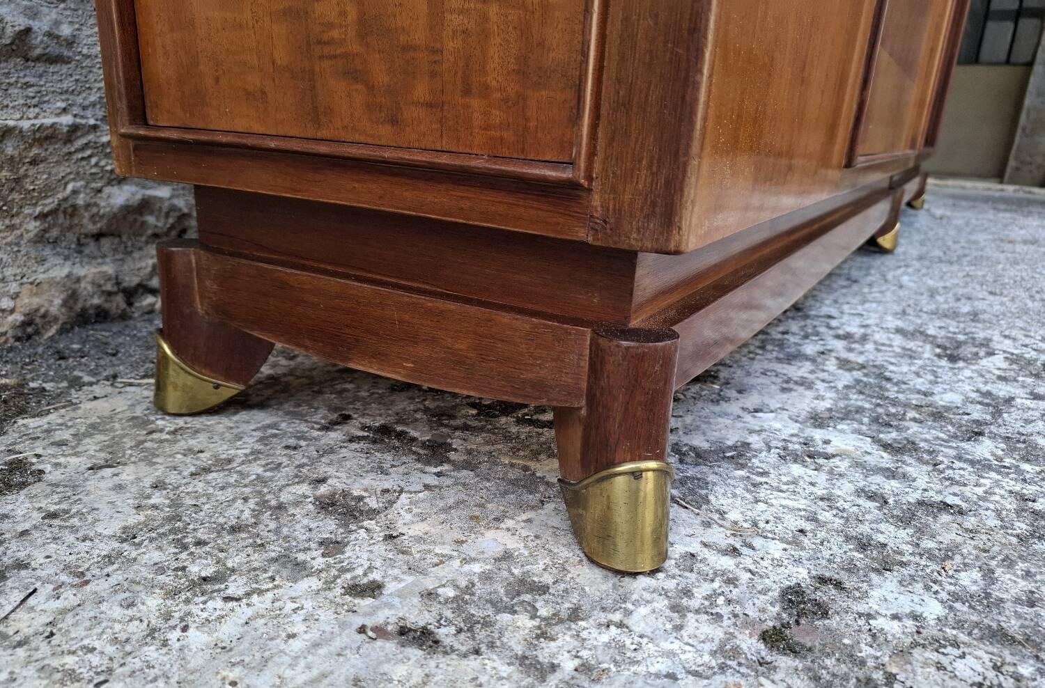 Mahogany glass sideboard, 1950