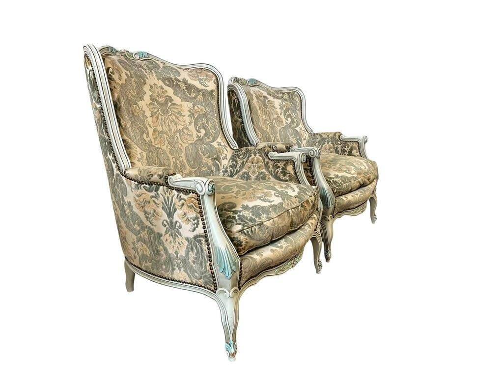 Ensemble de 2 fauteuils baroques vintage / chaises individuelles / sièges