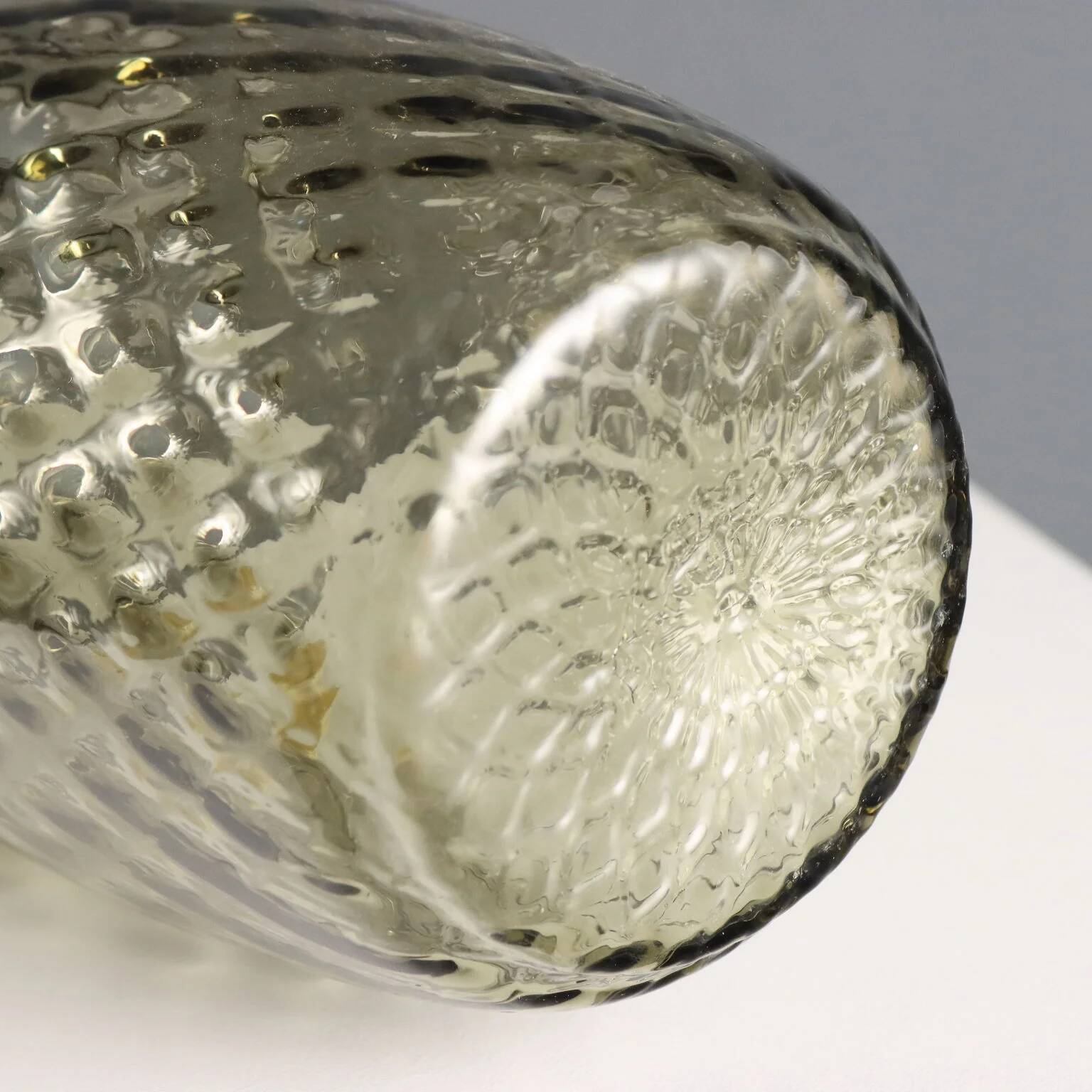 Vintage smoked glass vase, Murano manufacture, Italy, 1960s.
