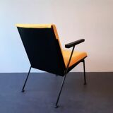 2 yellow 'Oase' lounge chairs with armrests by Wim Rietveld for Ahrend de Circel