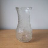 1960S MCM Patterned Pressed Glass Vase
