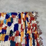 Multicolor carpet in boucherouite fabric 140x220cm