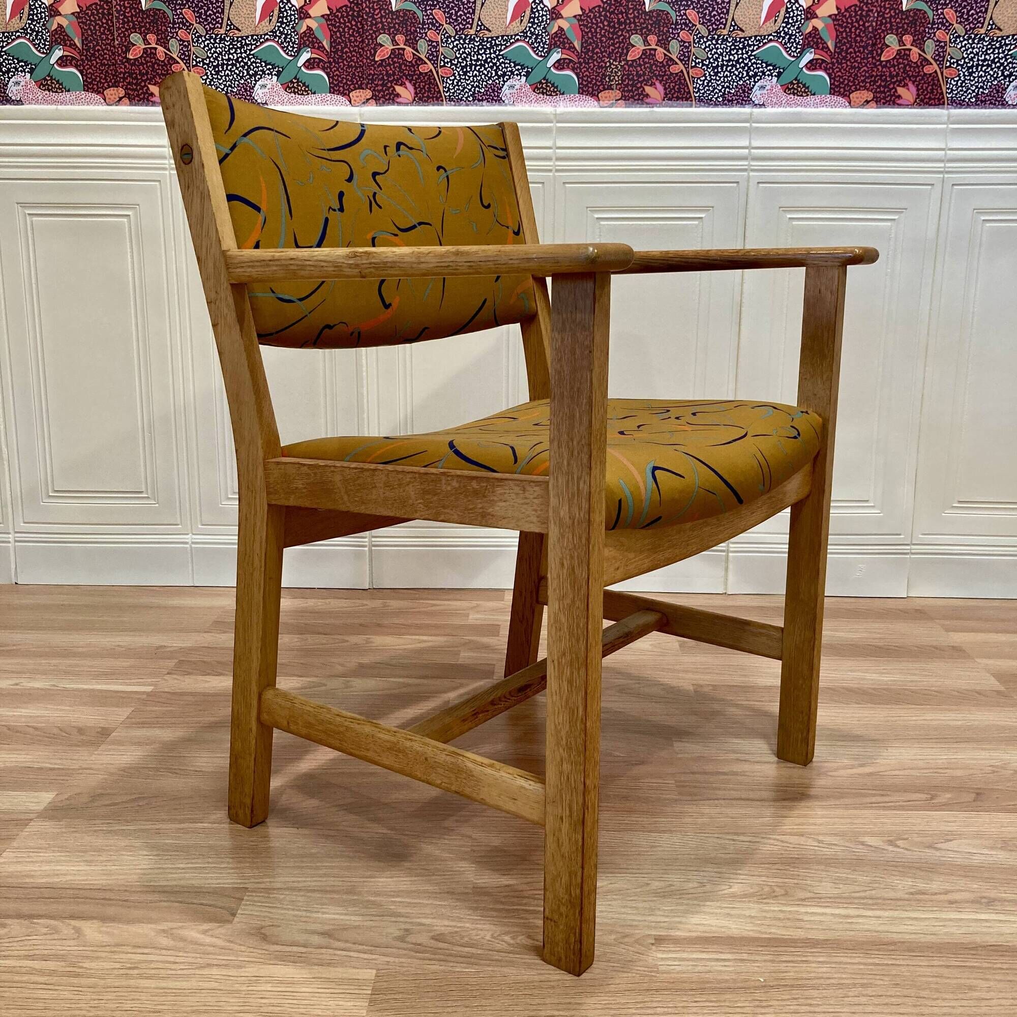 Set of 6 armchairs stamped Hans Wegner "Scandinavian design" 1960.