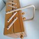Sewing box worker wood vintage Scandinavian design