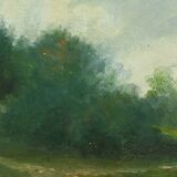 Oil on Canvas “Pastures” by N. Okolowicz – Early 20th Century