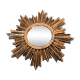 Miroir soleil doré moderne du 20ème siècle, plastique, 1980s