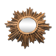 Modern golden sun mirror from the 20th century, plastic, 1980s