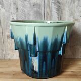 Iridescent Art Deco earthenware planter