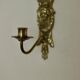 Pair of mid-century Swedish brass face motif sconces