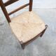 Chaise campagne paillée ancienne en bois
