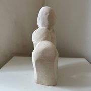 Vintage abstract plaster sculpture of a couple and child