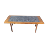 Table basse en palissandre avec carreaux bleus de design danois par Arrebo Furniture, années 1960