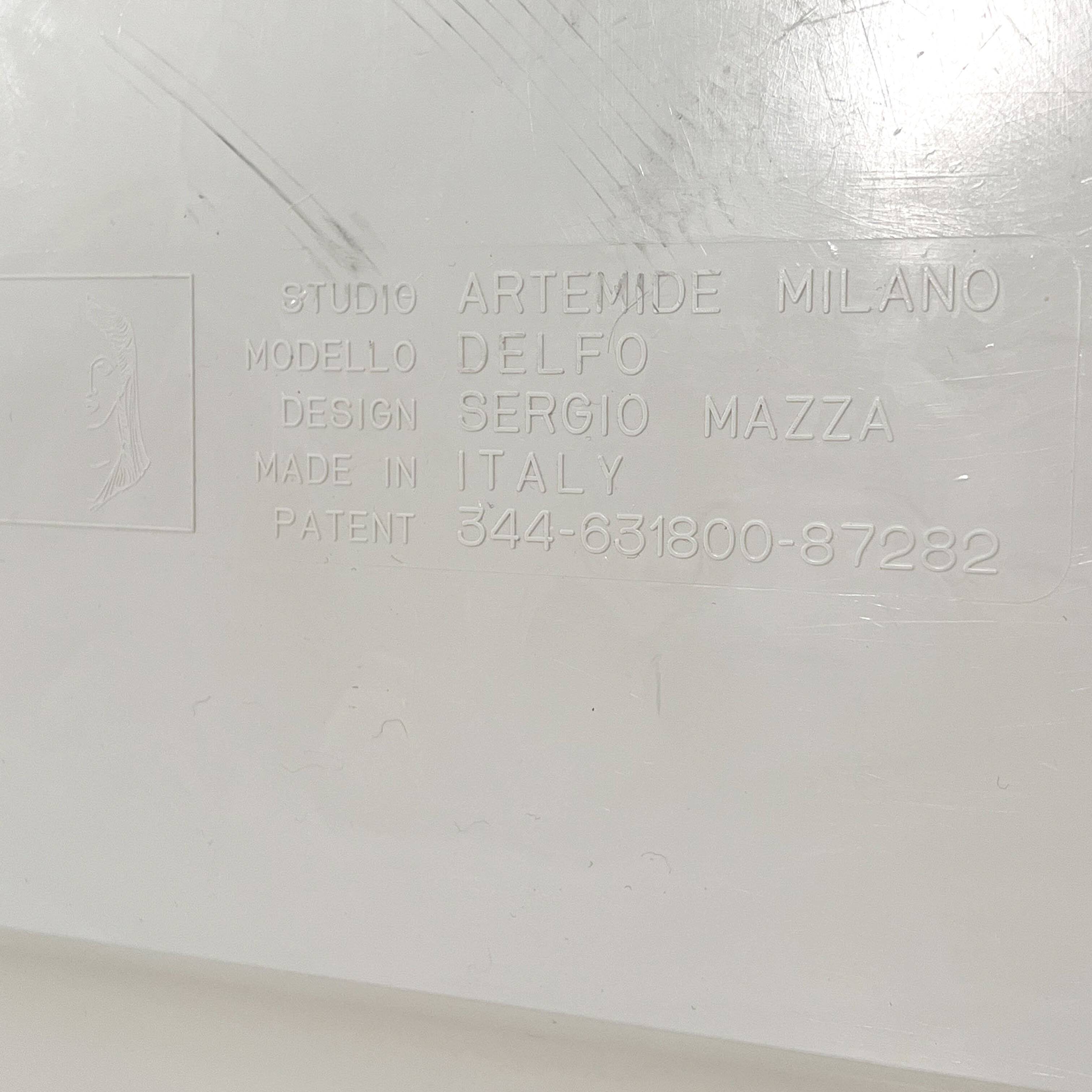 White Delfo Mirror by Sergio Mazza for Artemide, 1960