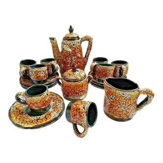 Honey enamel coffee service