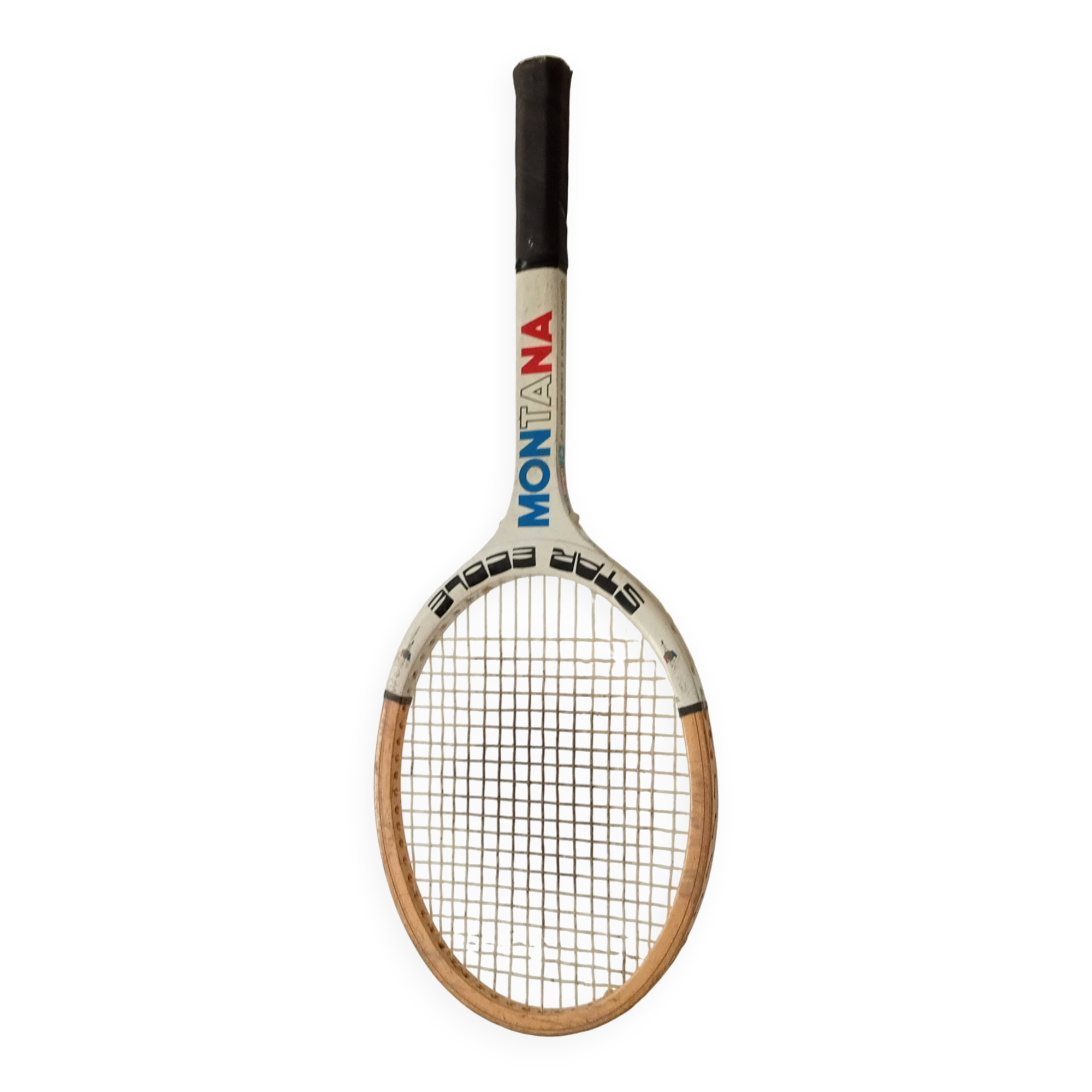 Vintage wooden tennis racket Montana