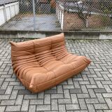 Ligne Roset Togo 2seater, Cognac Leather