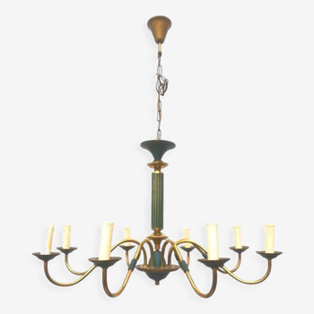 Neoclassical style chandelier with 8 lights. vintage 50s " hollywood regency "