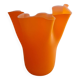 Satin orange opaline handkerchief vase