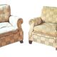 Paire de Fauteuils de style CLUB CHAIR 1940 en tissu carreaux velours