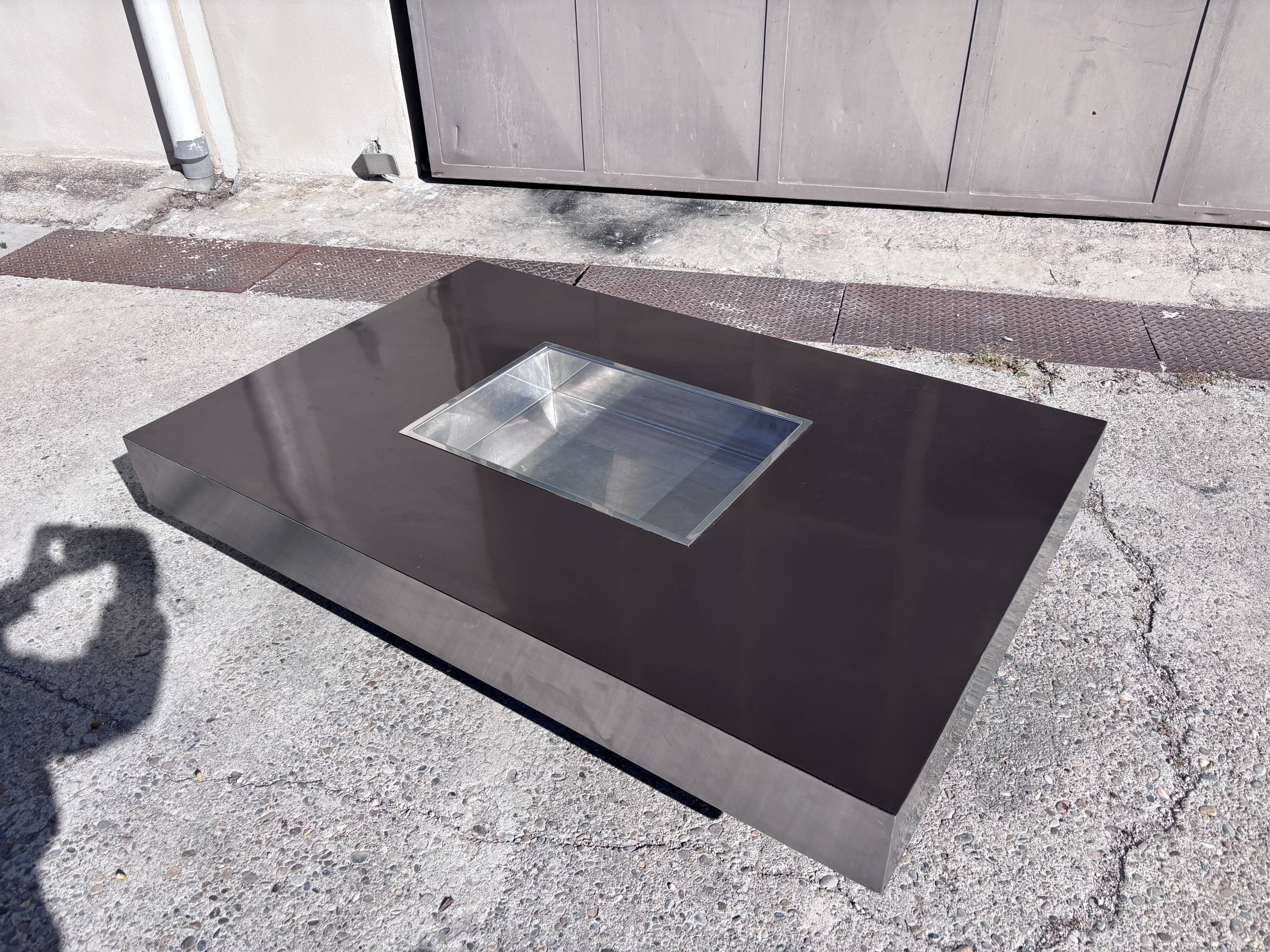 Coffee table in the style of Willy Rizzo Italian Design 1970.