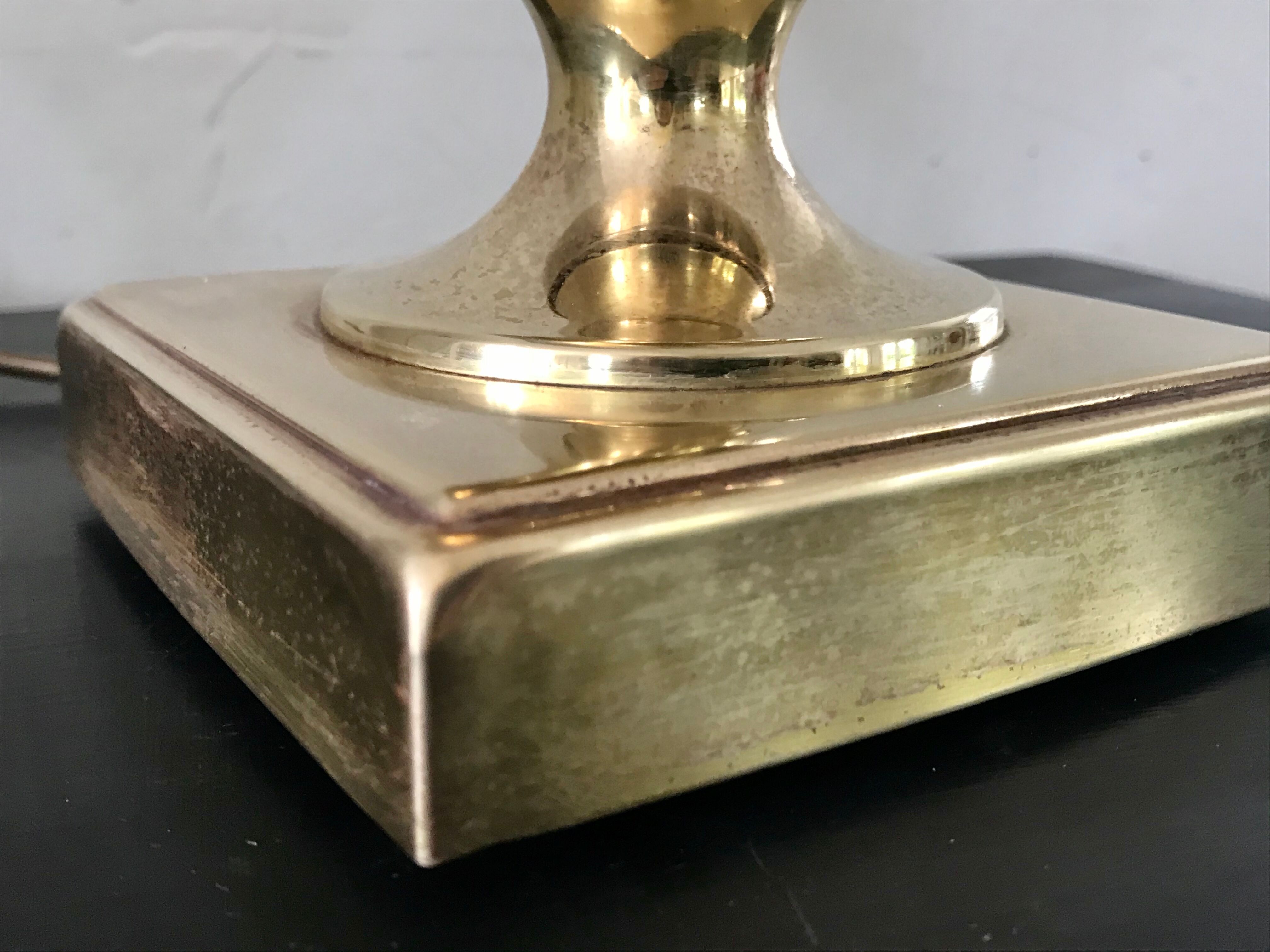 Vintage brass lamp by Le Dauphin