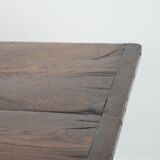 Antique English oak dining table from the 18th century for 4 to 6 people