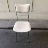 Vintage cream faux leather chair