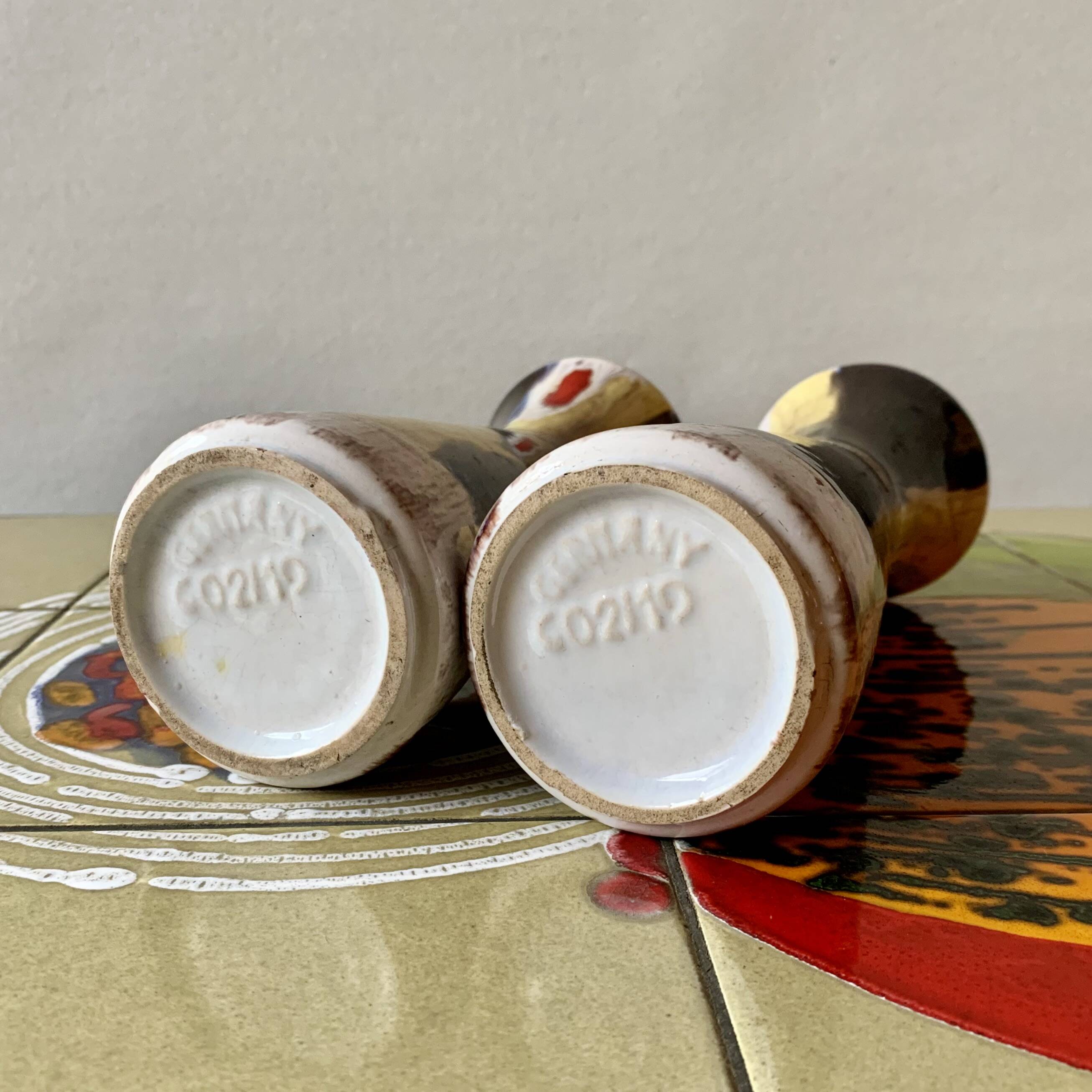 Pair of vintage Jasba Keramik diabolo vases - West Germany 602/19