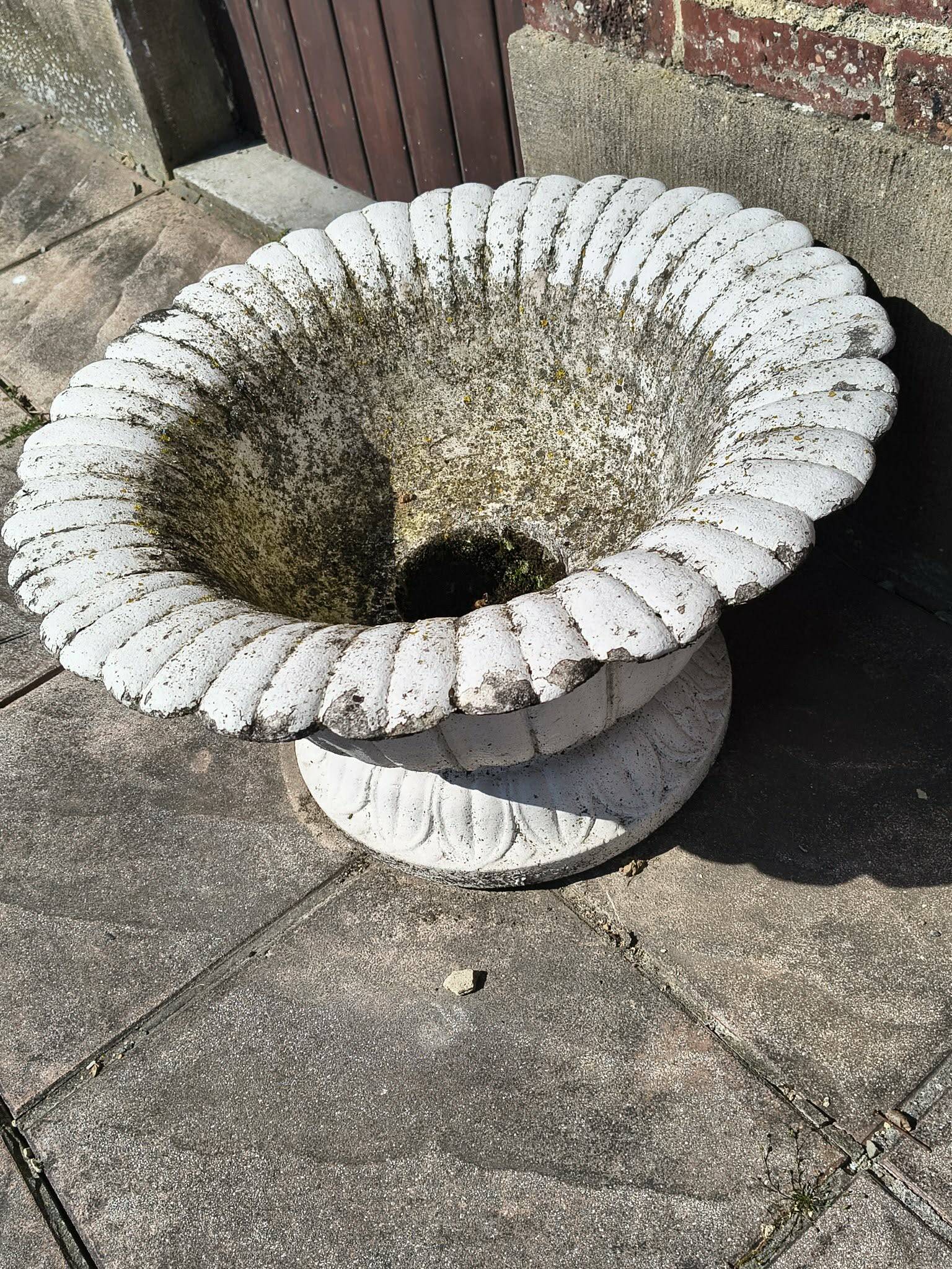 Ensemble de 2 pots à fleurs en beton