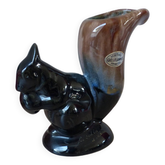 Vintage squirrel vase in flamed stoneware – 1960 - 1970
