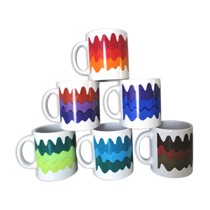 Série de 6 mugs design