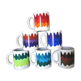 Series of 6 mugs design waecht ersbach 70s