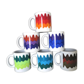 Série de 6 mugs design waecht ersbach années 70