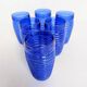 Set of 6 ribbed blue glasses Cisper